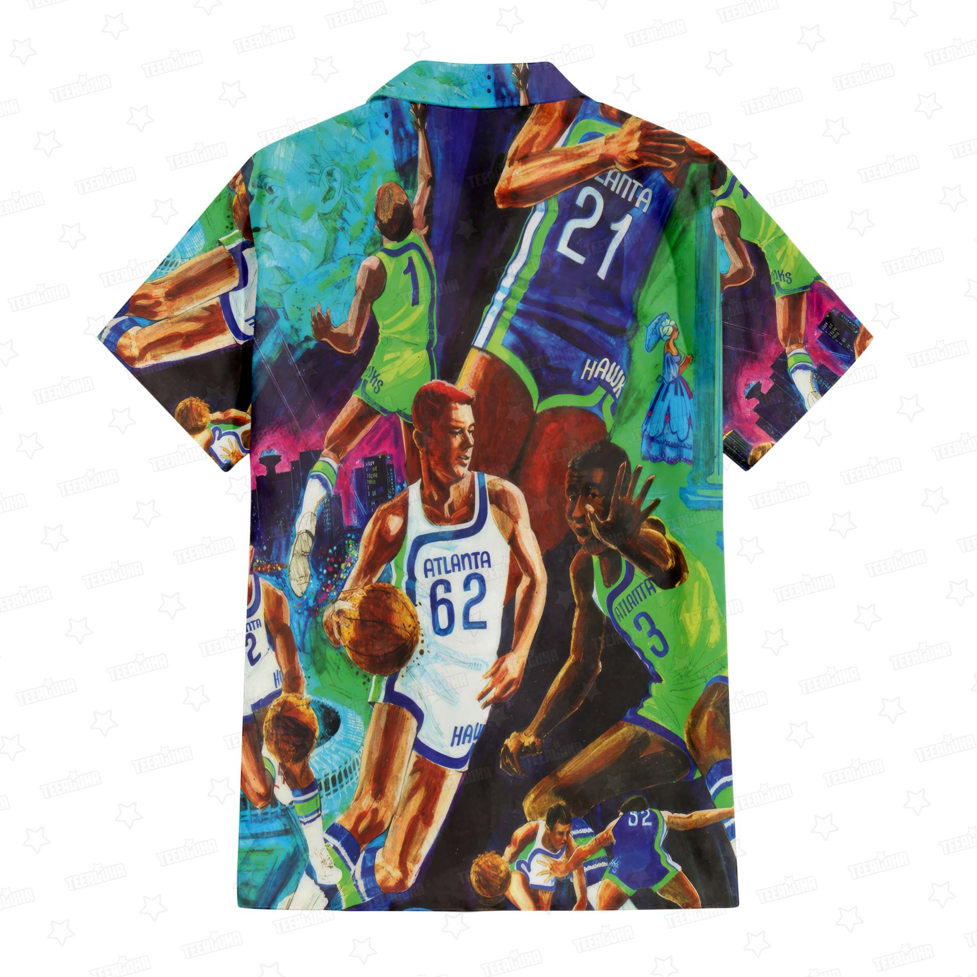 Atlanta Hawks 1971 Vintage Hawaiian Shirt Atlanta Hawks 1971 Vintage Hawaiian Shirt