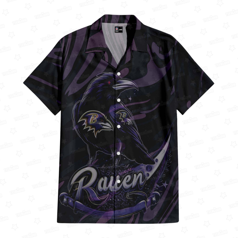 Baltimore Ravens Avian Elegance Hawaiian Shirt Baltimore Ravens Avian Elegance Hawaiian Shirt