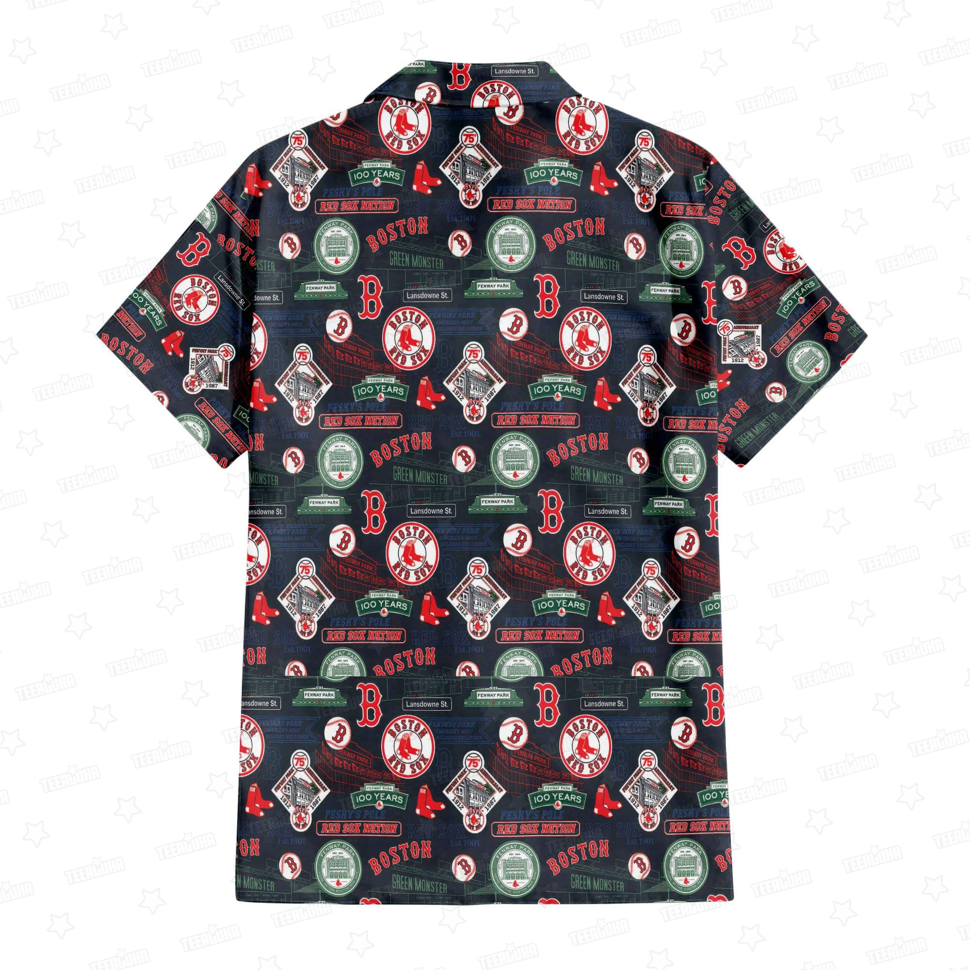 Boston Red Sox Fenway Park Stadium Hawaiian Shirt Boston Red Sox Fenway Park Stadium Hawaiian Shirt
