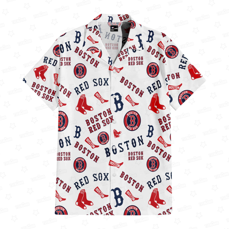 Boston Red Sox Emblem Odyssey Hawaiian Shirt Boston Red Sox Emblem Odyssey Hawaiian Shirt