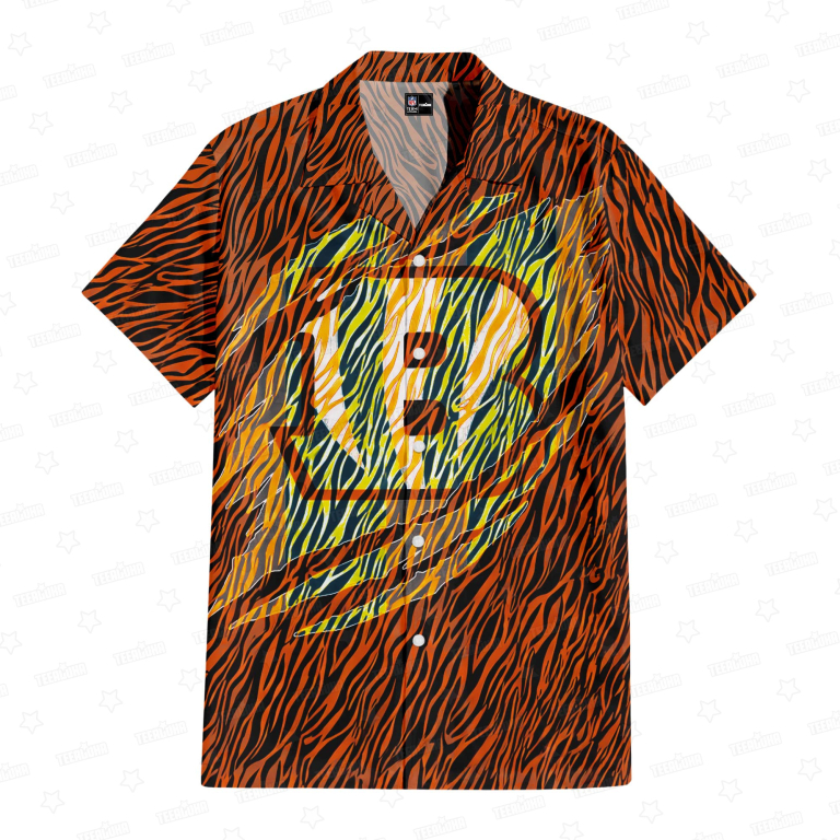 Cincinnati Bengals Tiger Fury Hawaiian Shirt Cincinnati Bengals Tiger Fury Hawaiian Shirt