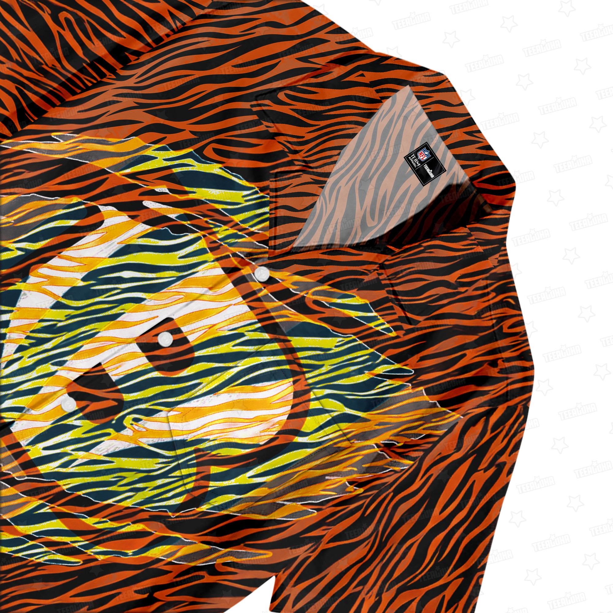 Cincinnati Bengals Tiger Fury Hawaiian Shirt Cincinnati Bengals Tiger Fury Hawaiian Shirt