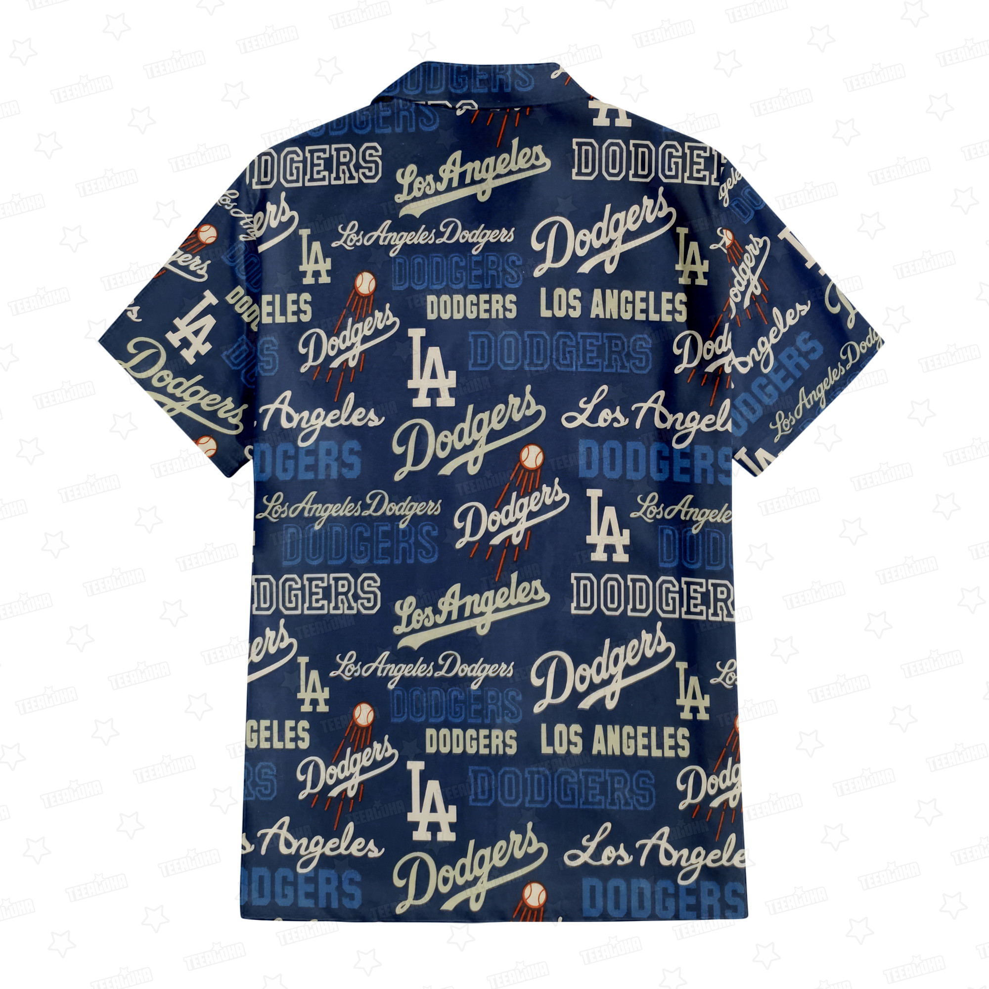 Los Angeles Dodgers Fusion Hawaiian Shirt Los Angeles Dodgers Fusion Hawaiian Shirt
