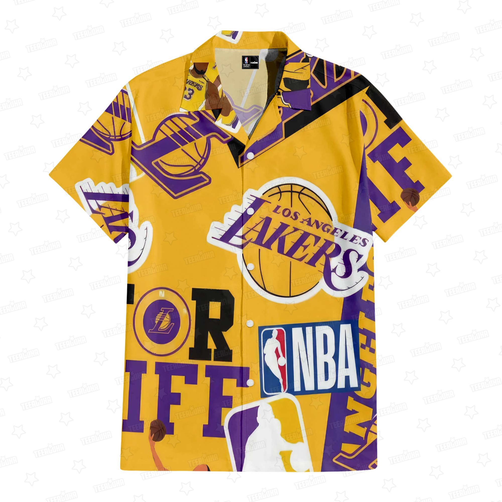 Los Angeles Lakers Team Hawaiian Shirt Los Angeles Lakers Team Hawaiian Shirt
