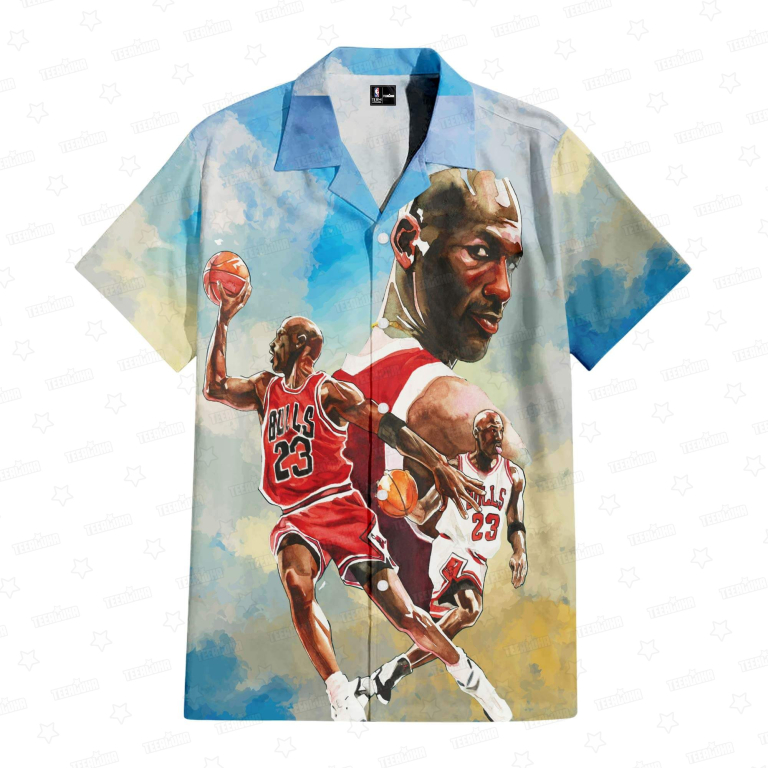 Michael Jordan Chicago Bulls Airborne Legend Hawaiian Shirt Michael Jordan Chicago Bulls Airborne Legend Hawaiian Shirt