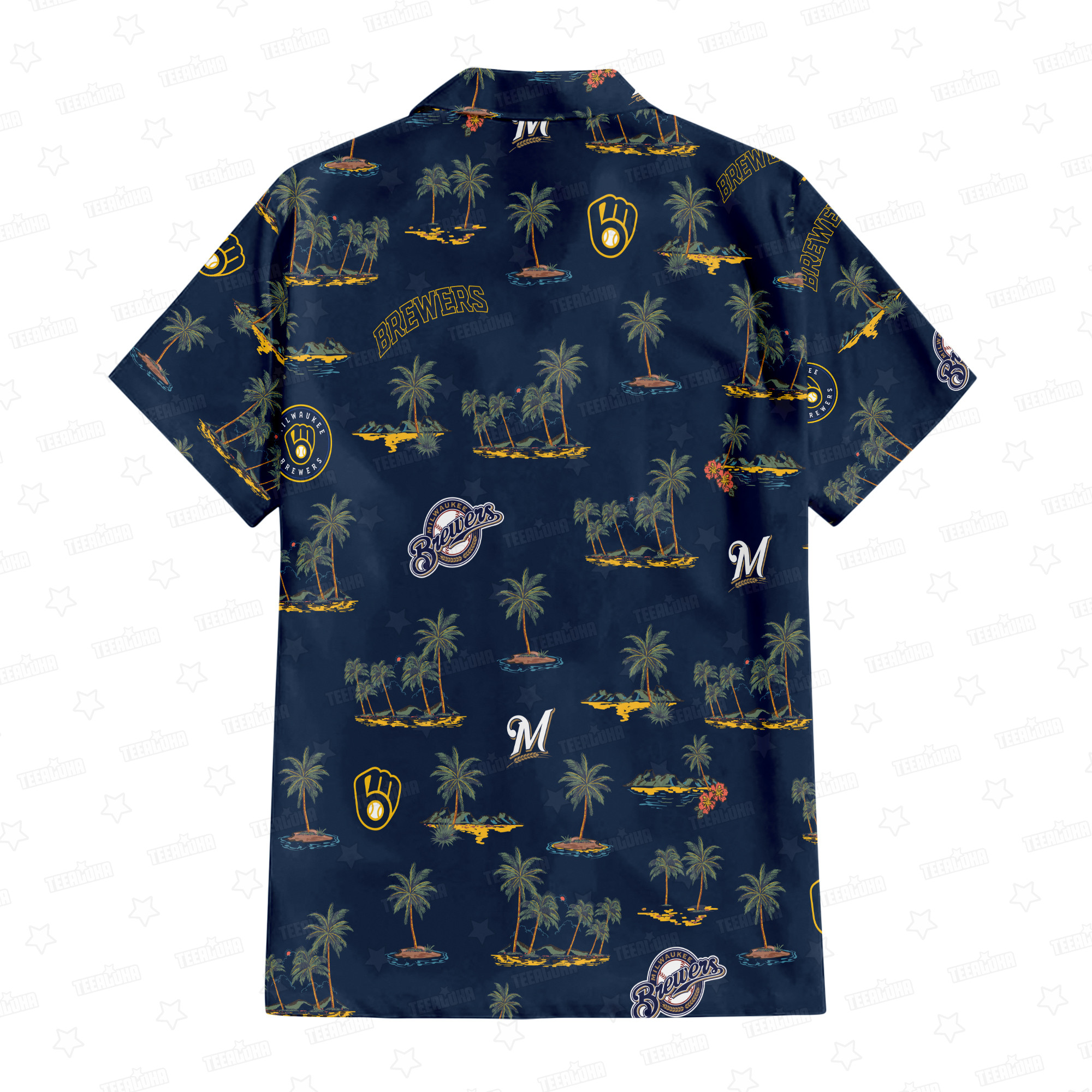 Milwaukee Brewers Victory Blend Hawaiian Shirt Milwaukee Brewers Victory Blend Hawaiian Shirt