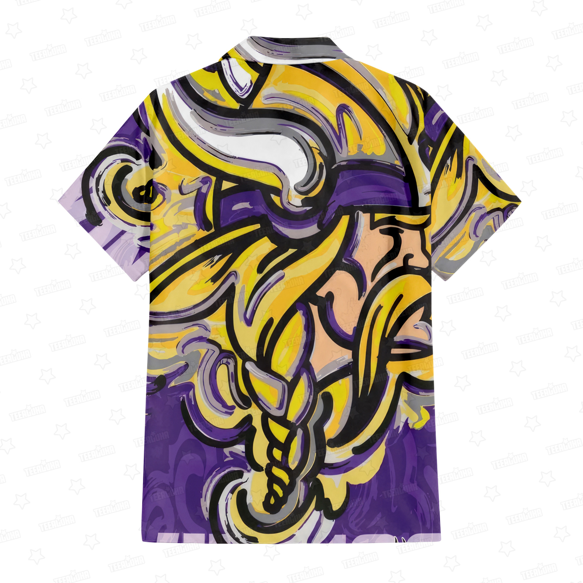Minnesota Vikings Oil Painting Art Print Hawaiian Shirt Minnesota Vikings Oil Painting Art Print Hawaiian Shirt