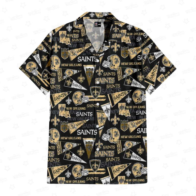 New Orleans Saints NOLA Spirit Hawaiian Shirt New Orleans Saints NOLA Spirit Hawaiian Shirt