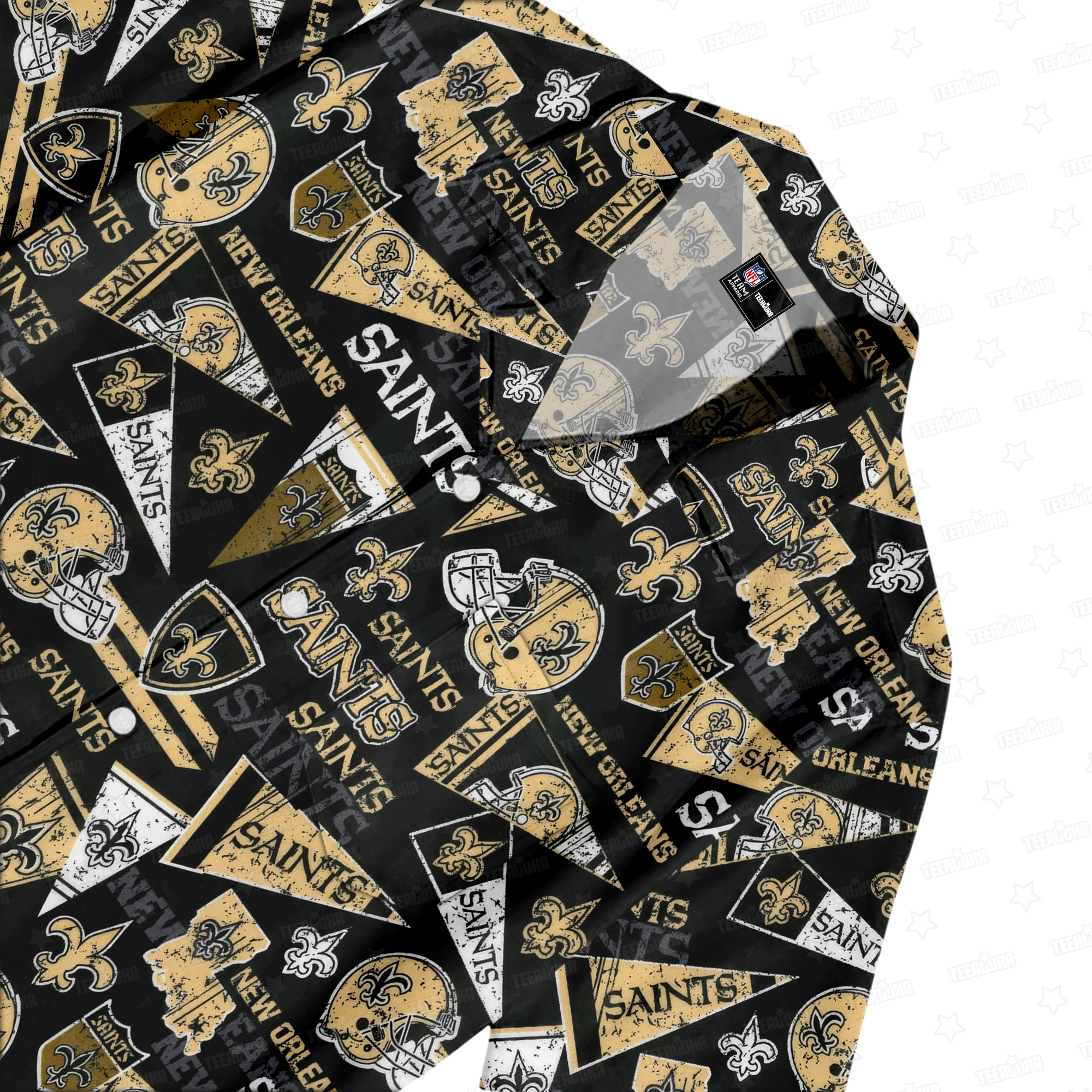 New Orleans Saints NOLA Spirit Hawaiian Shirt New Orleans Saints NOLA Spirit Hawaiian Shirt