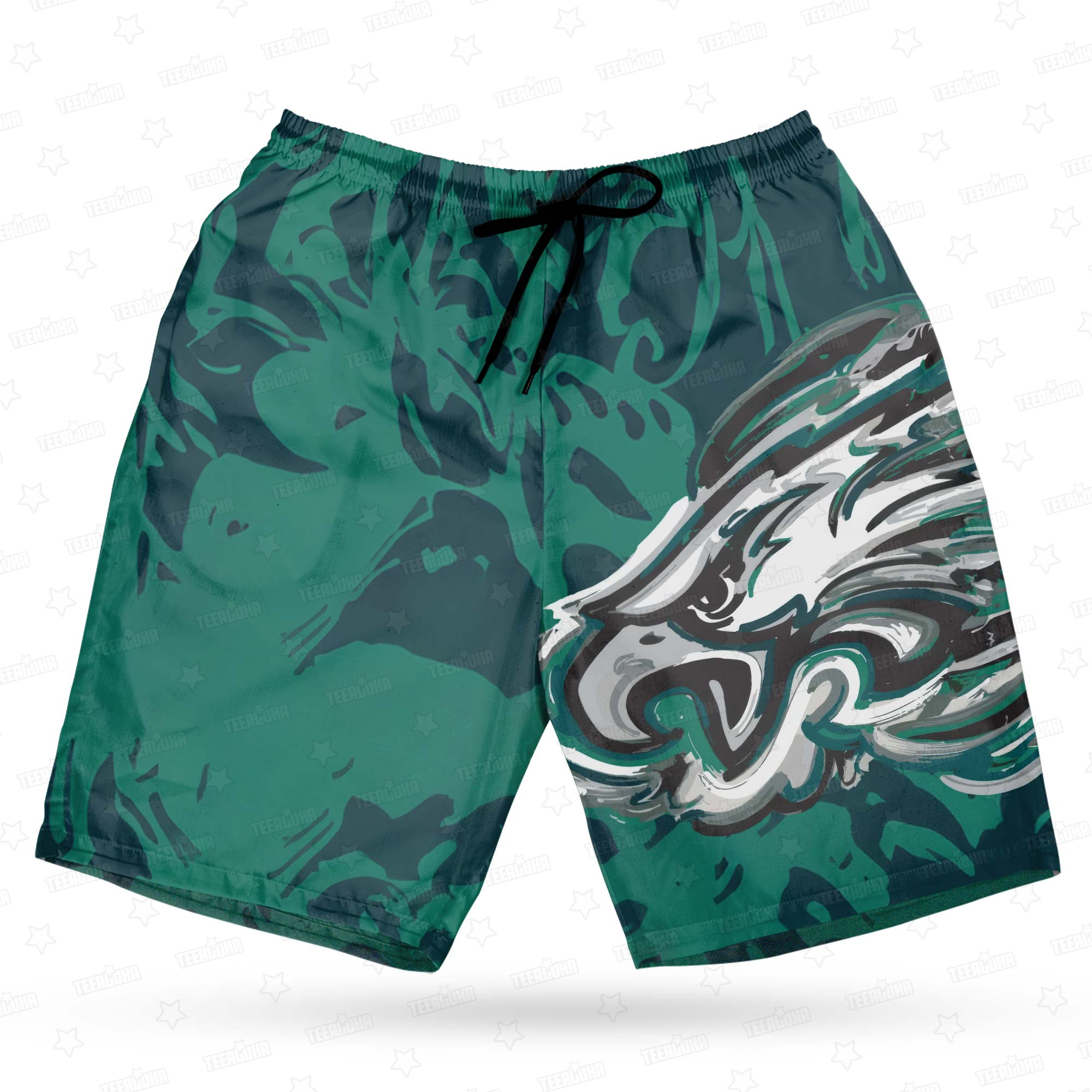 Philadelphia Eagles Oil Painting Art Print Hawaiian Shirt Philadelphia Eagles Oil Painting Art Print Hawaiian Shirt