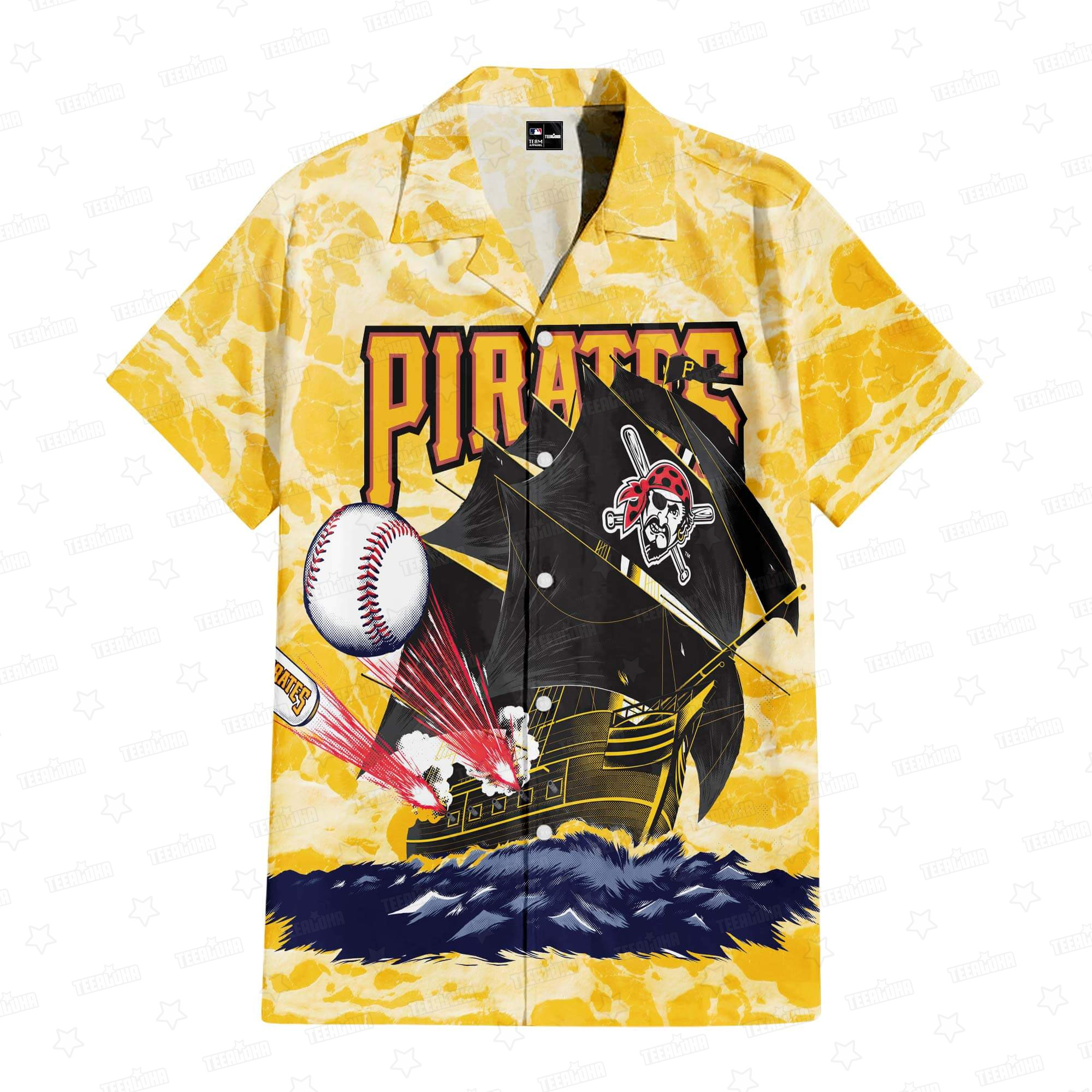 Pittsburgh Pirates High Seas Raider Hawaiian Shirt Pittsburgh Pirates High Seas Raider Hawaiian Shirt