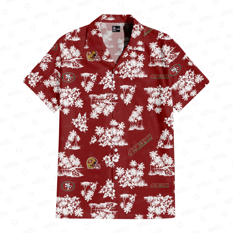 San Francisco 49ers Coastal Paradise Hawaiian Shirt San Francisco 49ers Coastal Paradise Hawaiian Shirt