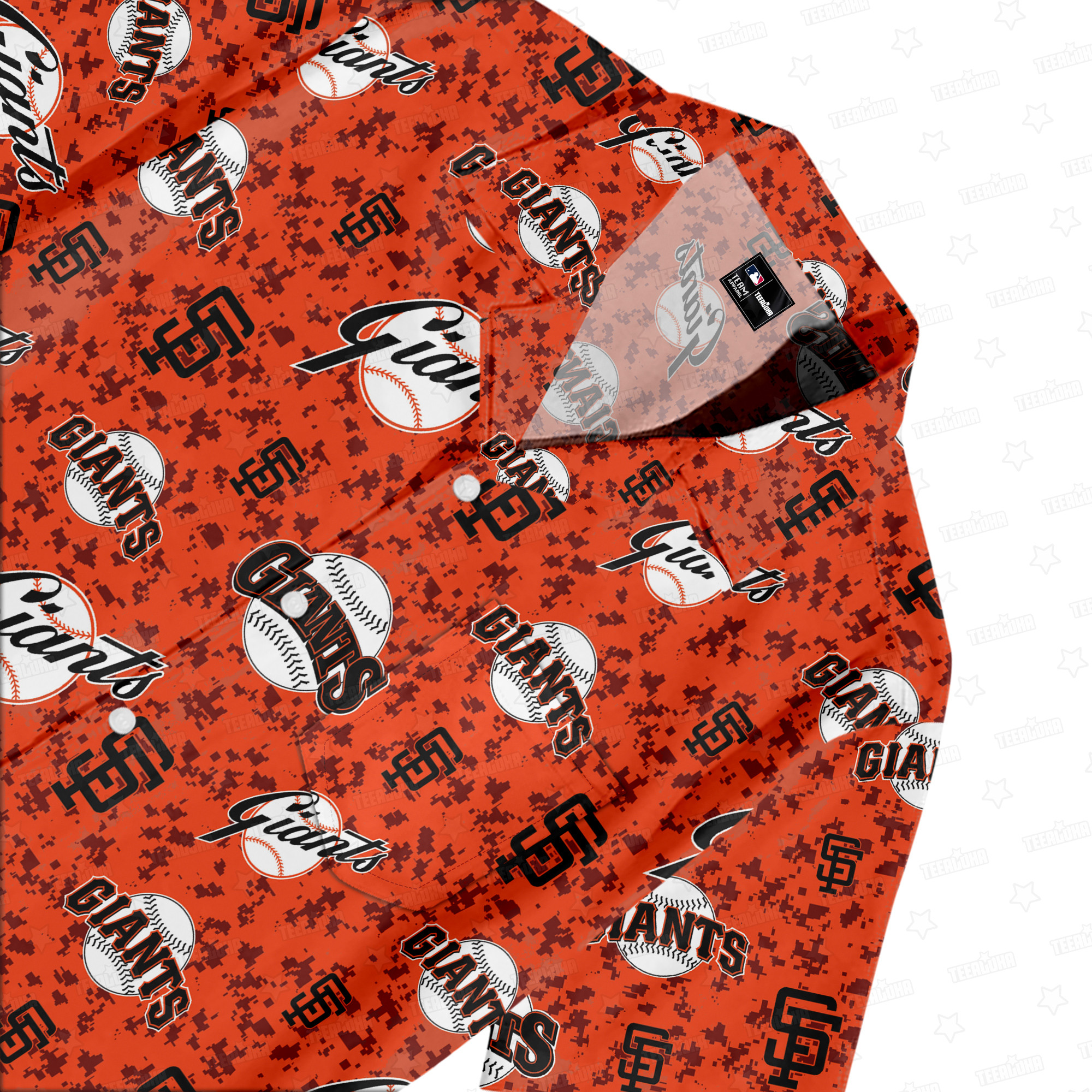 San Francisco Giants Orange Camouflage Hawaiian Shirt San Francisco Giants Orange Camouflage Hawaiian Shirt
