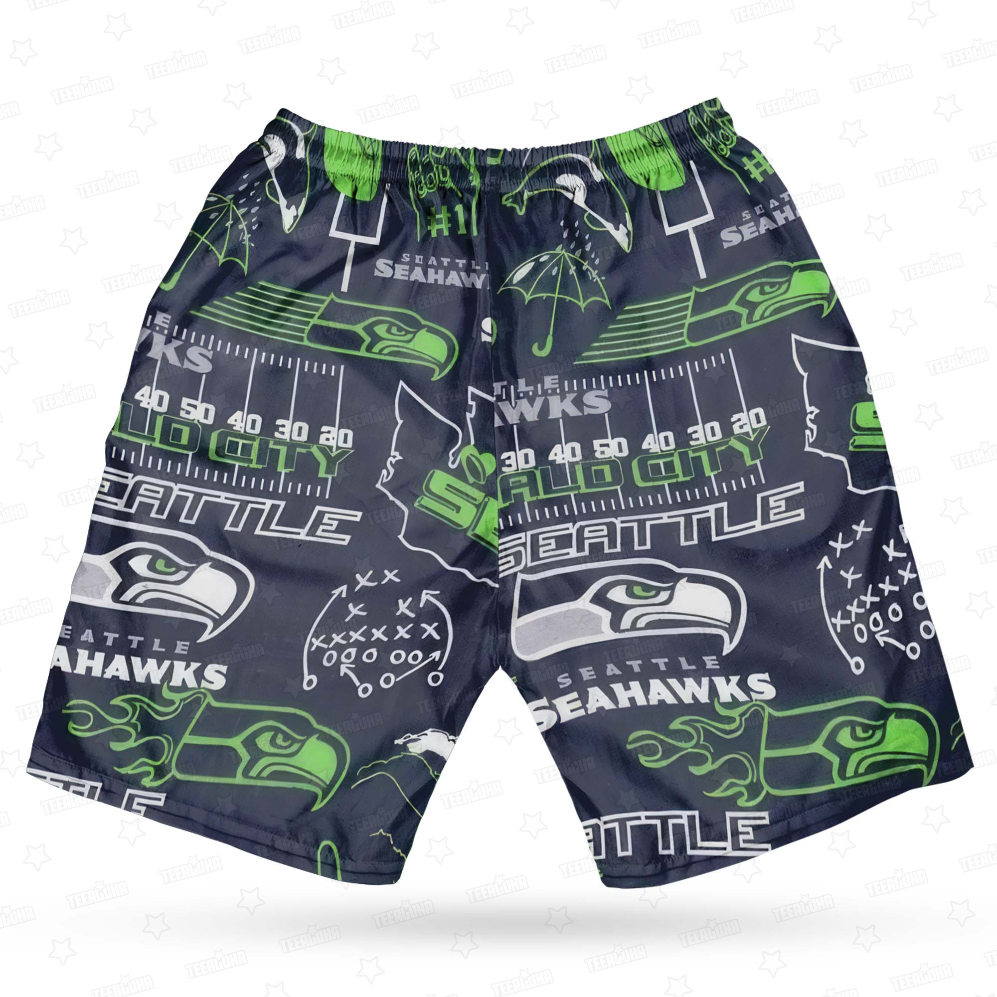 Seattle Seahawks Legacy Patch Hawaiian Shirt Seattle Seahawks Legacy Patch Hawaiian Shirt