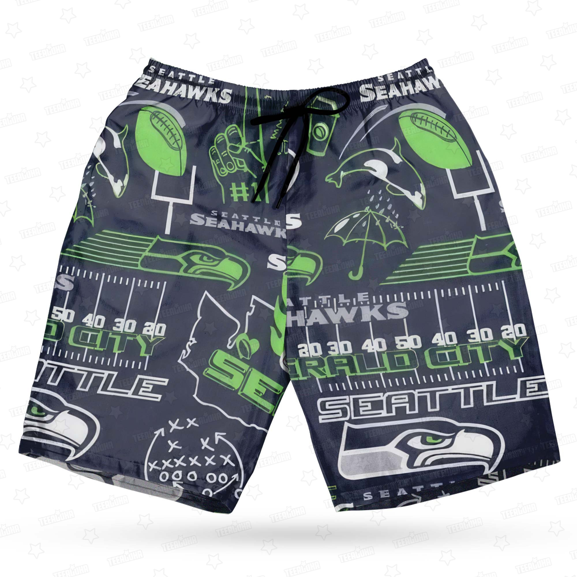 Seattle Seahawks Legacy Patch Hawaiian Shirt Seattle Seahawks Legacy Patch Hawaiian Shirt