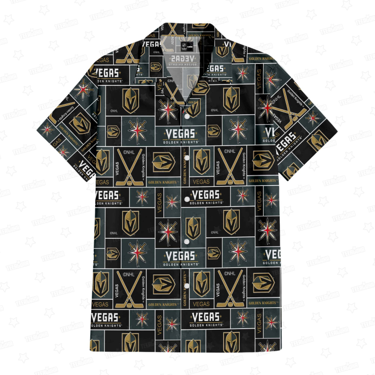 Vegas Golden Knights Glittering Armor Hawaiian Shirt Vegas Golden Knights Glittering Armor Hawaiian Shirt