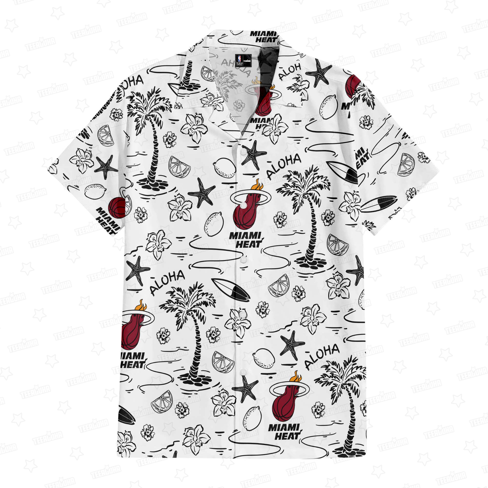 Miami Heat Beachscape Hawaiian Shirt Miami Heat Beachscape Hawaiian Shirt