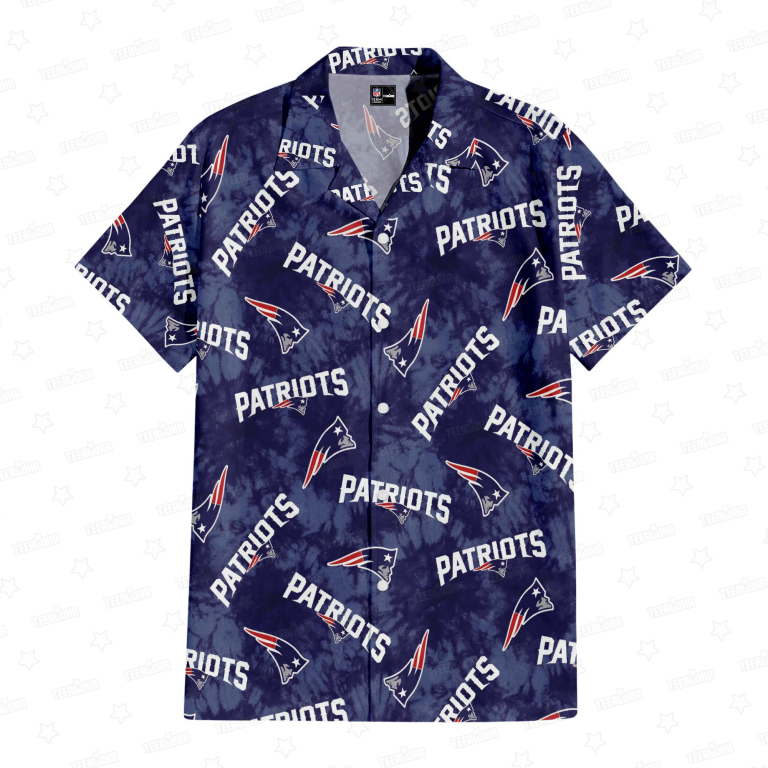 New England Patriots Ink Splash Hawaiian Shirt New England Patriots Ink Splash Hawaiian Shirt
