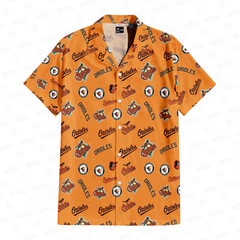Baltimore Orioles Orange Feathers Hawaiian Shirt Baltimore Orioles Orange Feathers Hawaiian Shirt