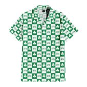Boston Celtics Clover Checkerboard Hawaiian Shirt
