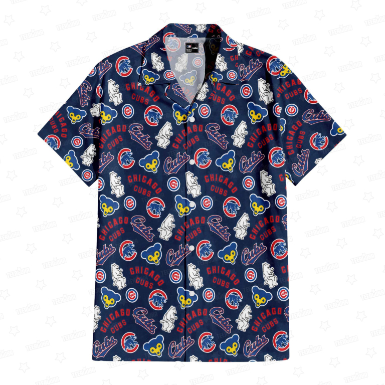 Chicago Cubs Cubbie Blue Paradise Hawaiian Shirt Chicago Cubs Cubbie Blue Paradise Hawaiian Shirt