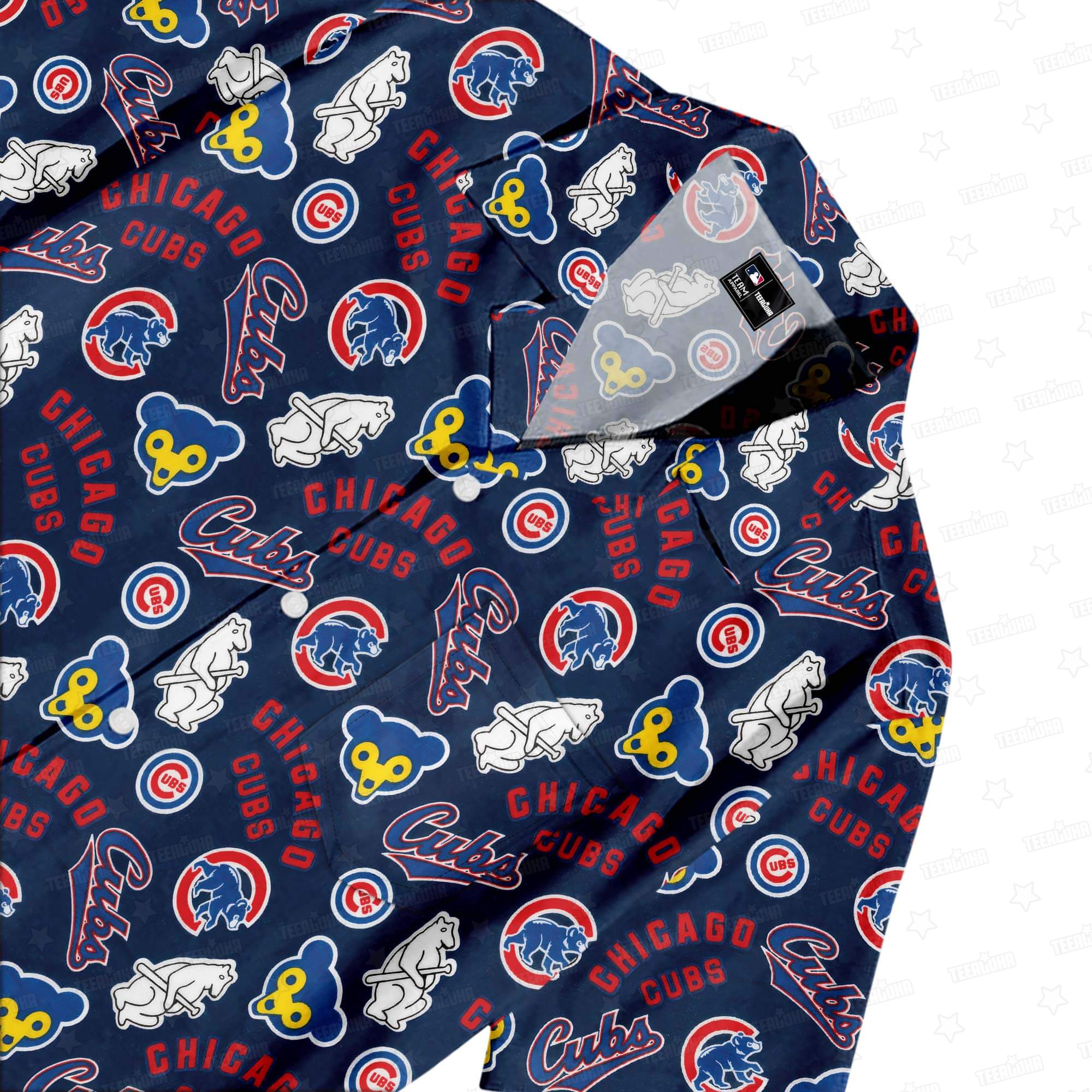Chicago Cubs Cubbie Blue Paradise Hawaiian Shirt Chicago Cubs Cubbie Blue Paradise Hawaiian Shirt
