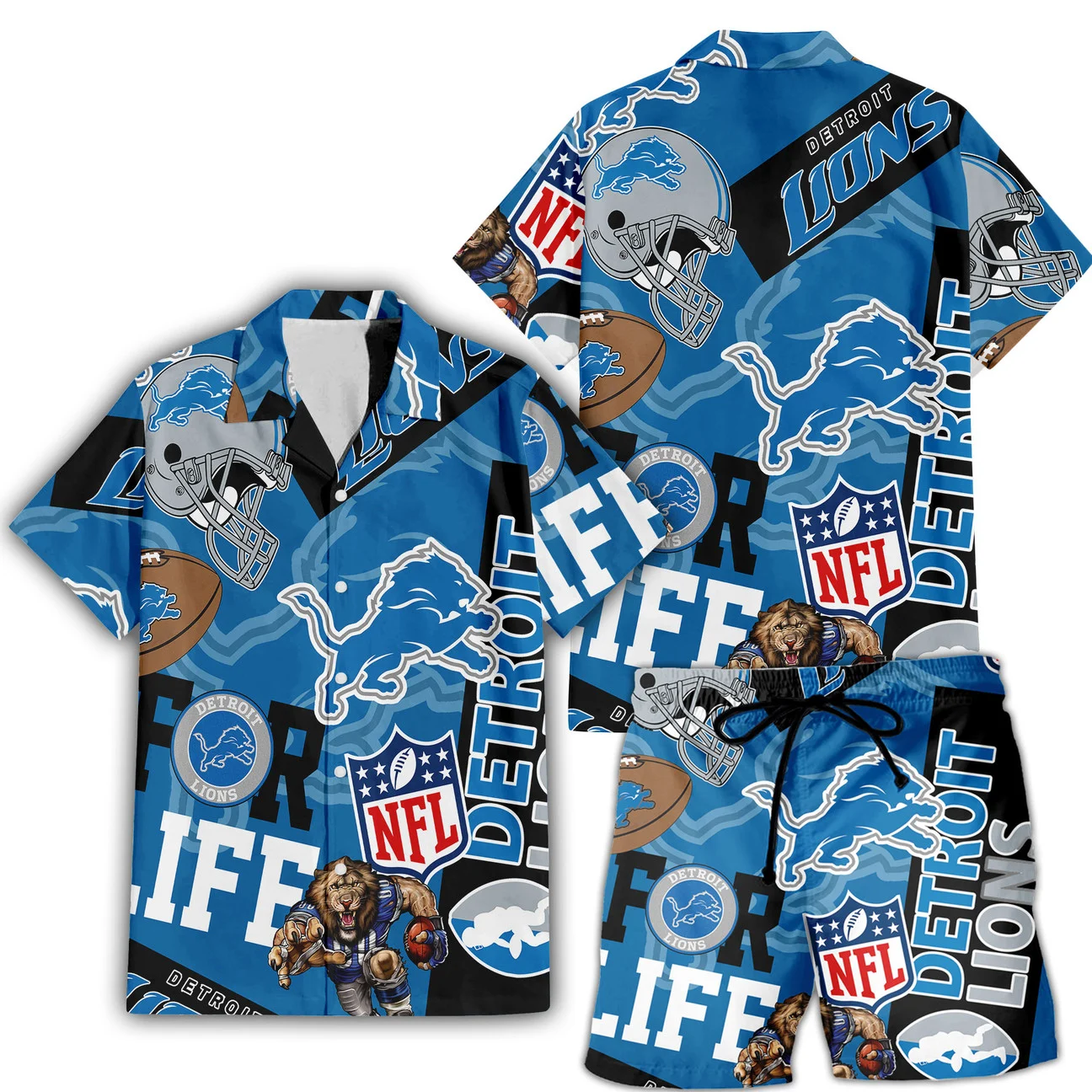 Detroit Lions For Life Hawaiian Shirt Detroit Lions For Life Hawaiian Shirt