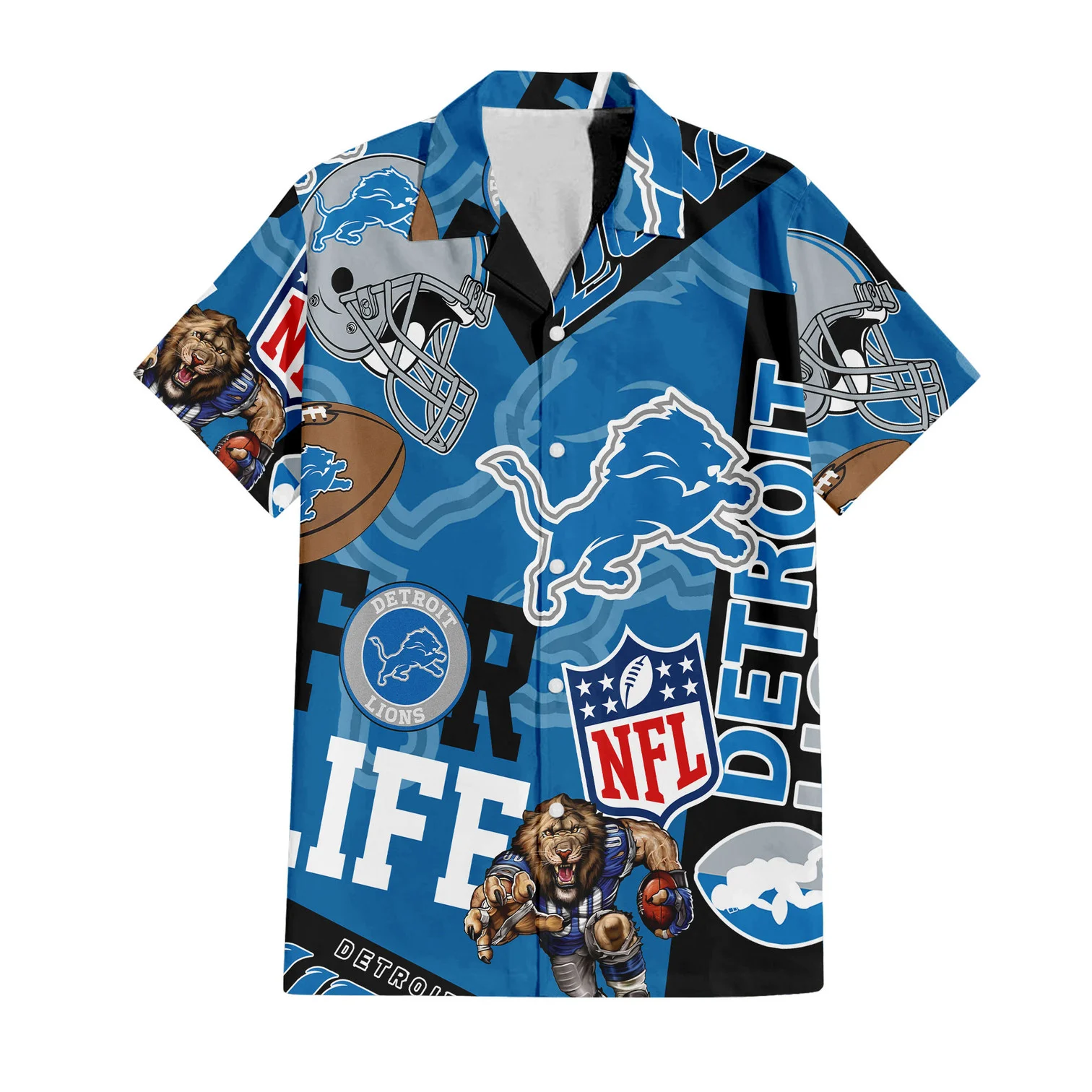 Detroit Lions For Life Hawaiian Shirt Detroit Lions For Life Hawaiian Shirt