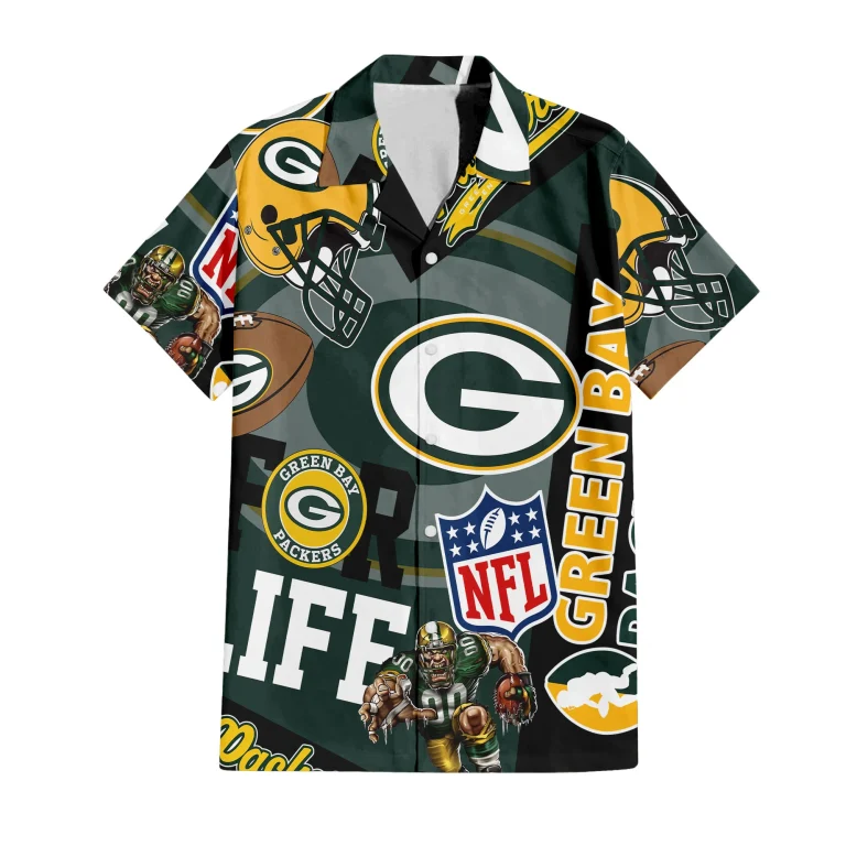 Green Bay Packers For Life Hawaiian Shirt Green Bay Packers For Life Hawaiian Shirt
