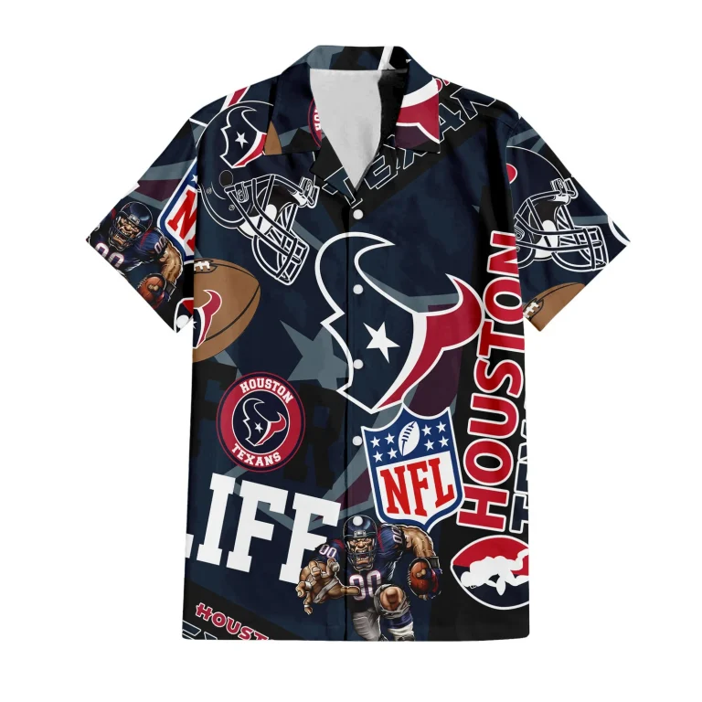 Houston Texans For Life Hawaiian Shirt Houston Texans For Life Hawaiian Shirt