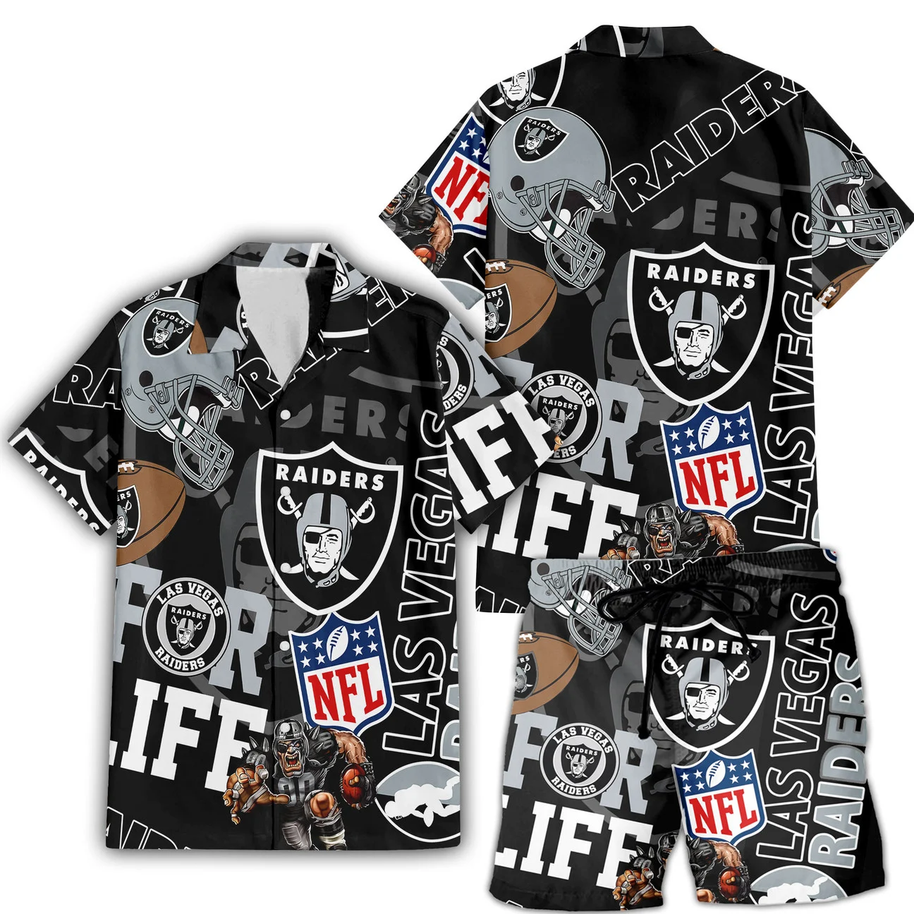 Las Vegas Raiders For Life Hawaiian Shirt Las Vegas Raiders For Life Hawaiian Shirt