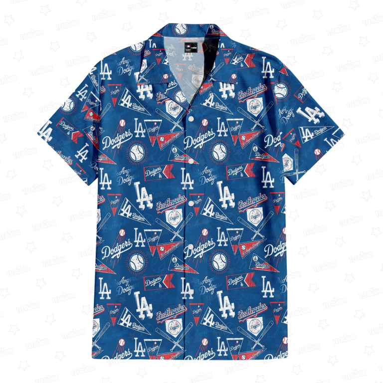Los Angeles Dodgers Vintage Blue Hawaiian Shirt Los Angeles Dodgers Vintage Blue Hawaiian Shirt