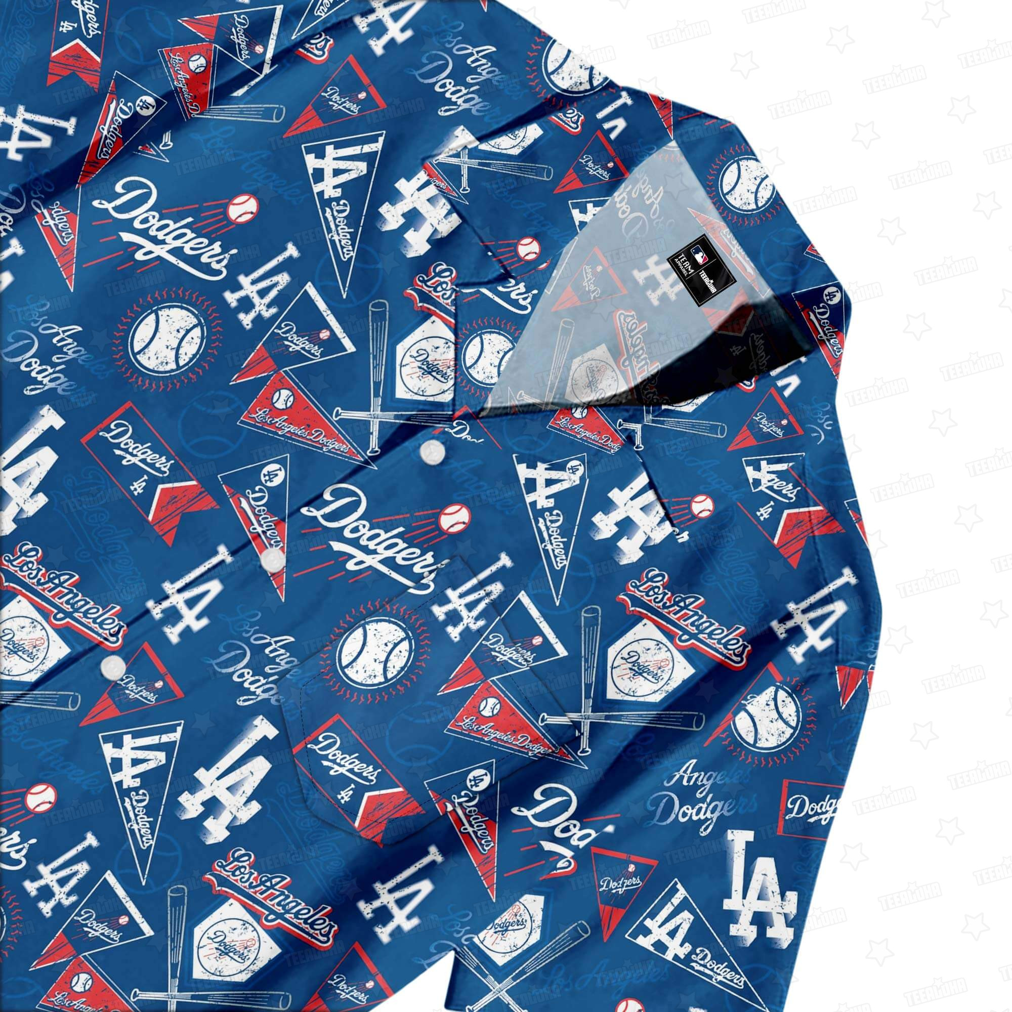 Los Angeles Dodgers Vintage Blue Hawaiian Shirt Los Angeles Dodgers Vintage Blue Hawaiian Shirt