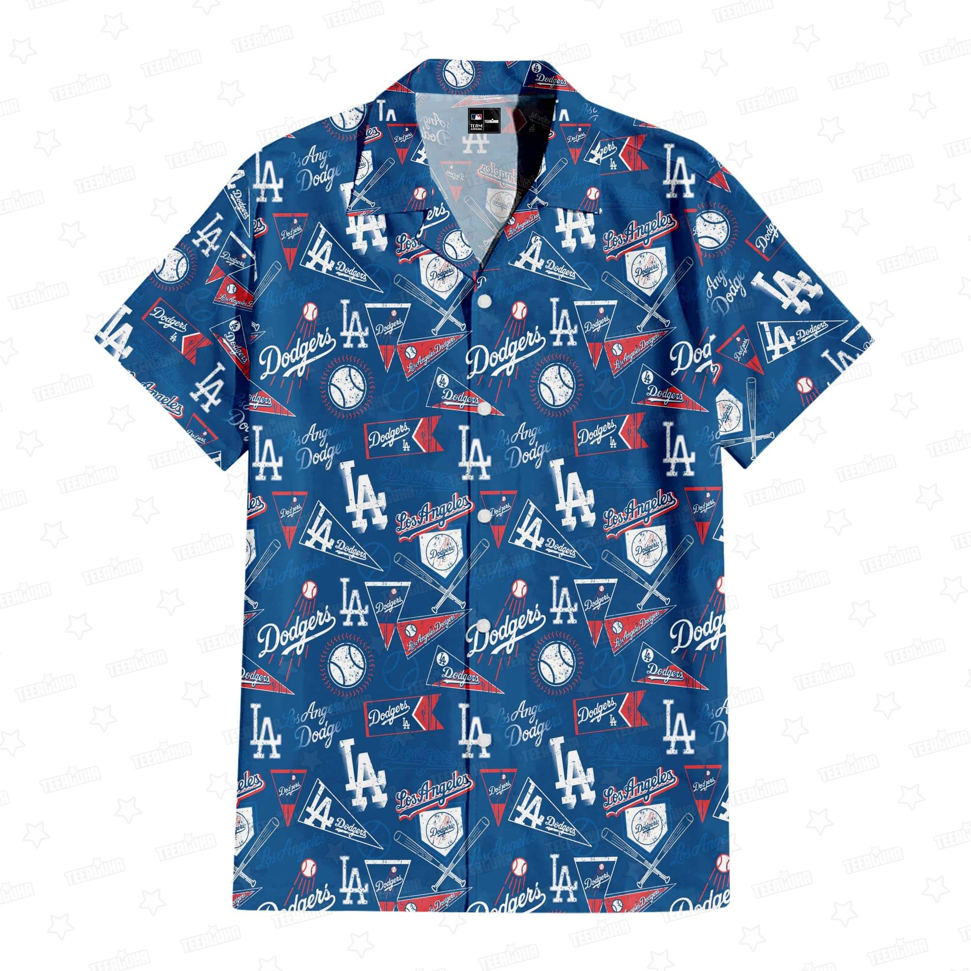 Los Angeles Dodgers Vintage Blue Hawaiian Shirt Los Angeles Dodgers Vintage Blue Hawaiian Shirt