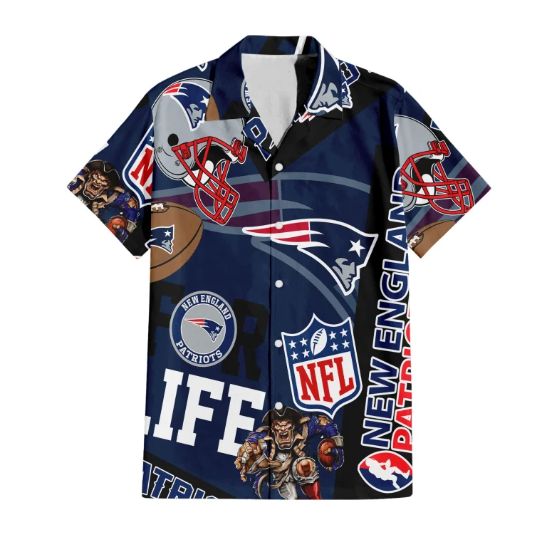 New England Patriots For Life Hawaiian Shirt New England Patriots For Life Hawaiian Shirt