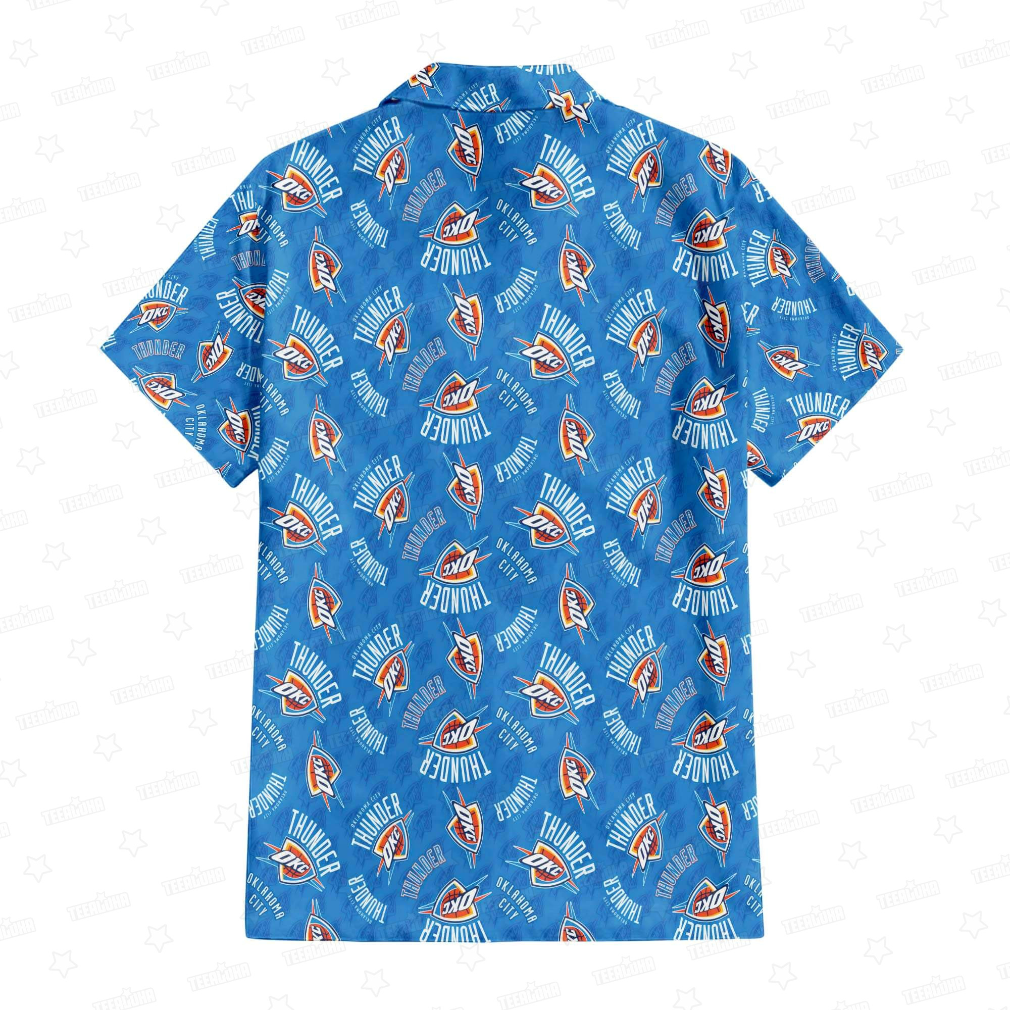 Oklahoma City Thunder Lightning Storm Hawaiian Shirt Oklahoma City Thunder Lightning Storm Hawaiian Shirt