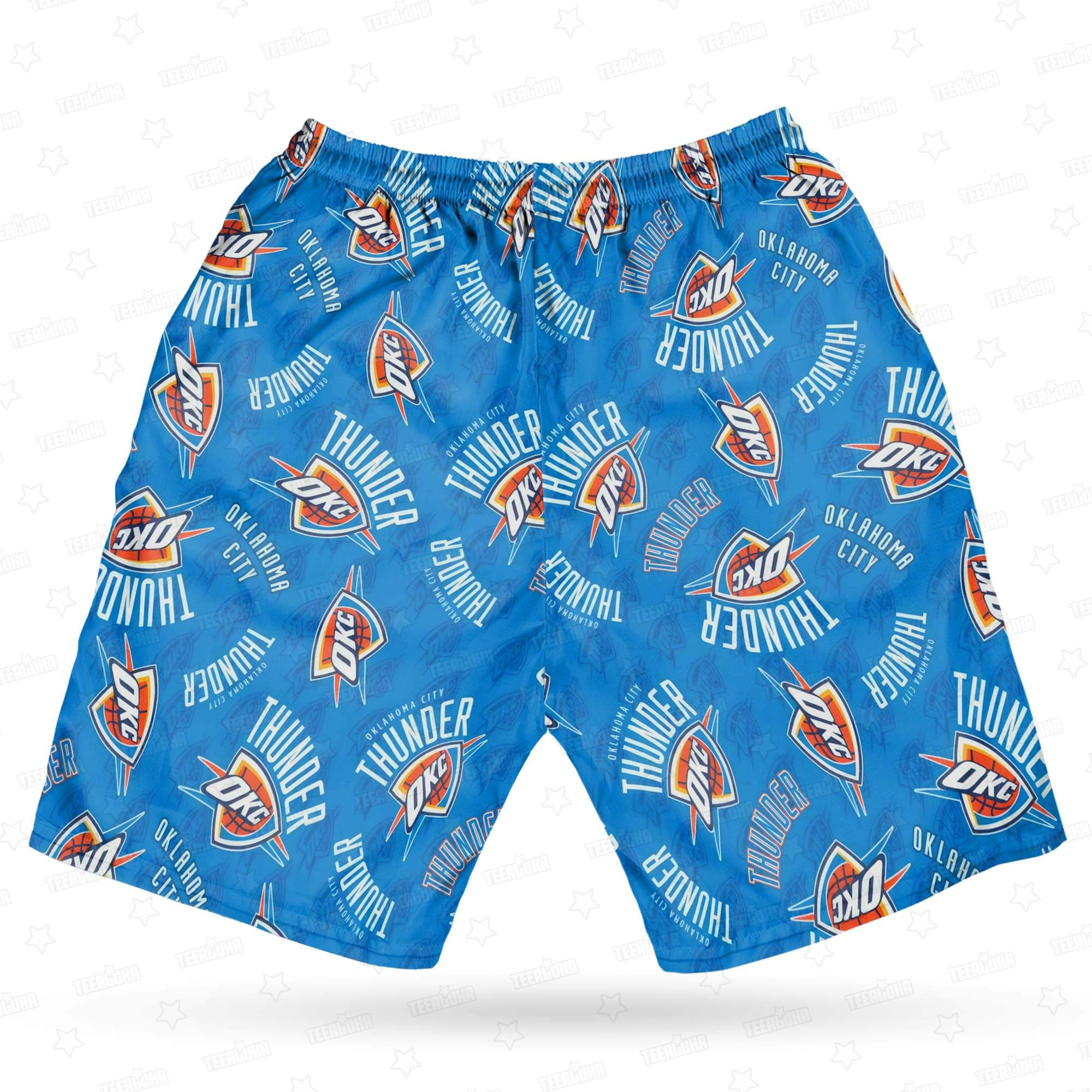 Oklahoma City Thunder Lightning Storm Hawaiian Shirt Oklahoma City Thunder Lightning Storm Hawaiian Shirt