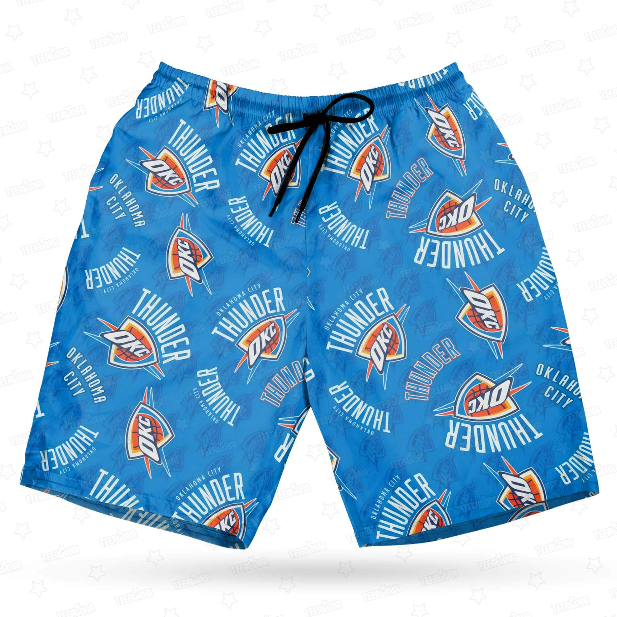 Oklahoma City Thunder Lightning Storm Hawaiian Shirt Oklahoma City Thunder Lightning Storm Hawaiian Shirt