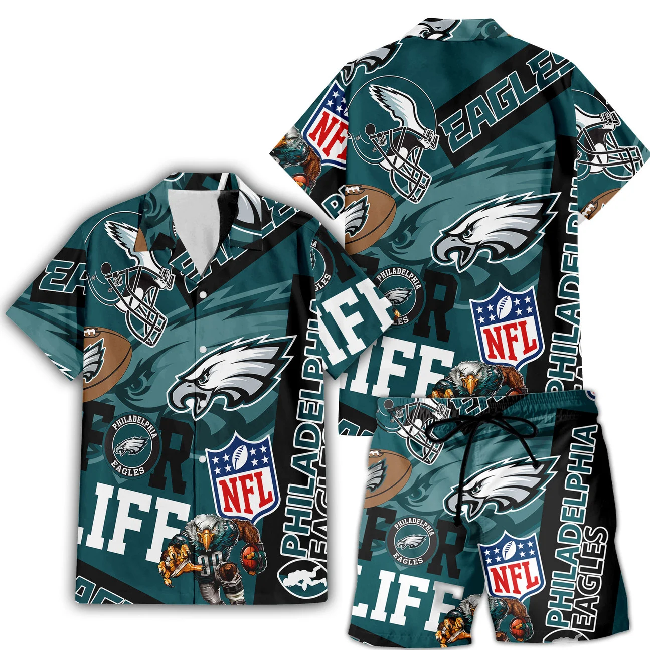 Philadelphia Eagles For Life Hawaiian Shirt Philadelphia Eagles For Life Hawaiian Shirt