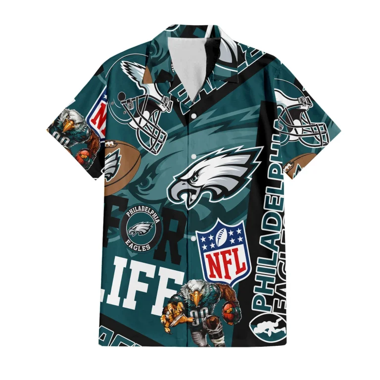 Philadelphia Eagles For Life Hawaiian Shirt Philadelphia Eagles For Life Hawaiian Shirt