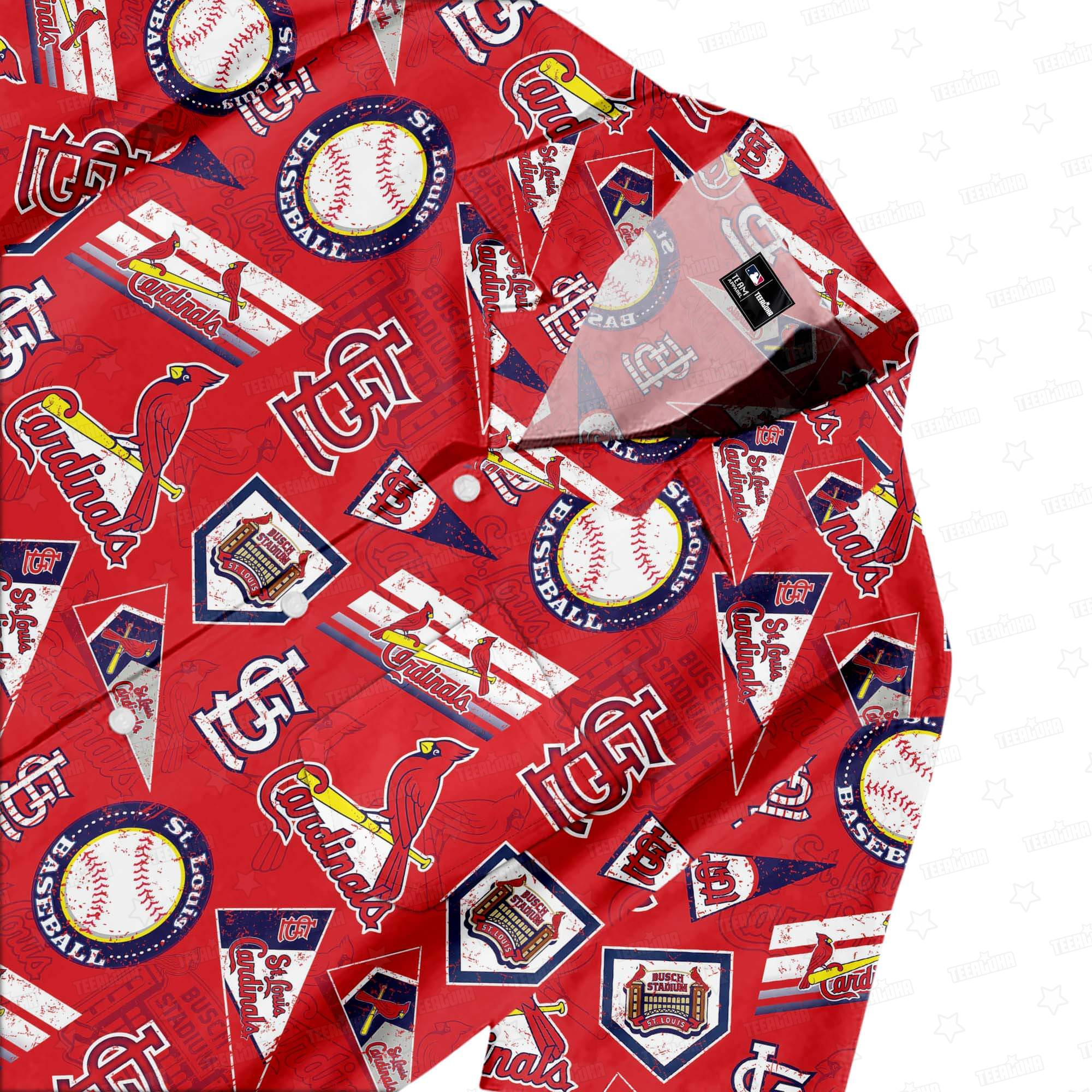 St. Louis Cardinals Scarlet Dynasty Hawaiian Shirt St. Louis Cardinals Scarlet Dynasty Hawaiian Shirt