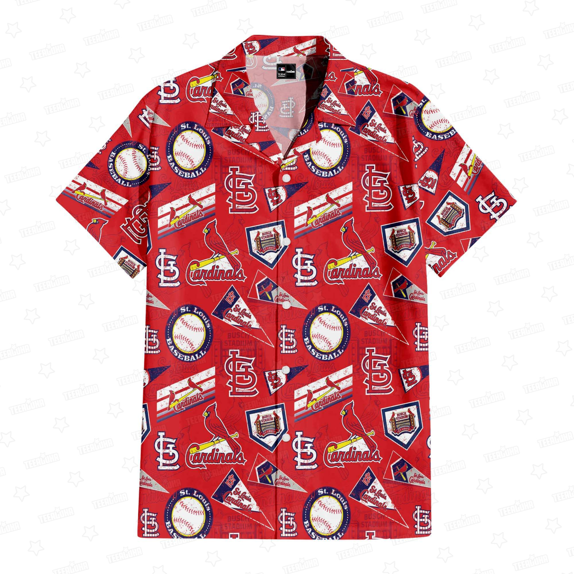 St. Louis Cardinals Scarlet Dynasty Hawaiian Shirt St. Louis Cardinals Scarlet Dynasty Hawaiian Shirt