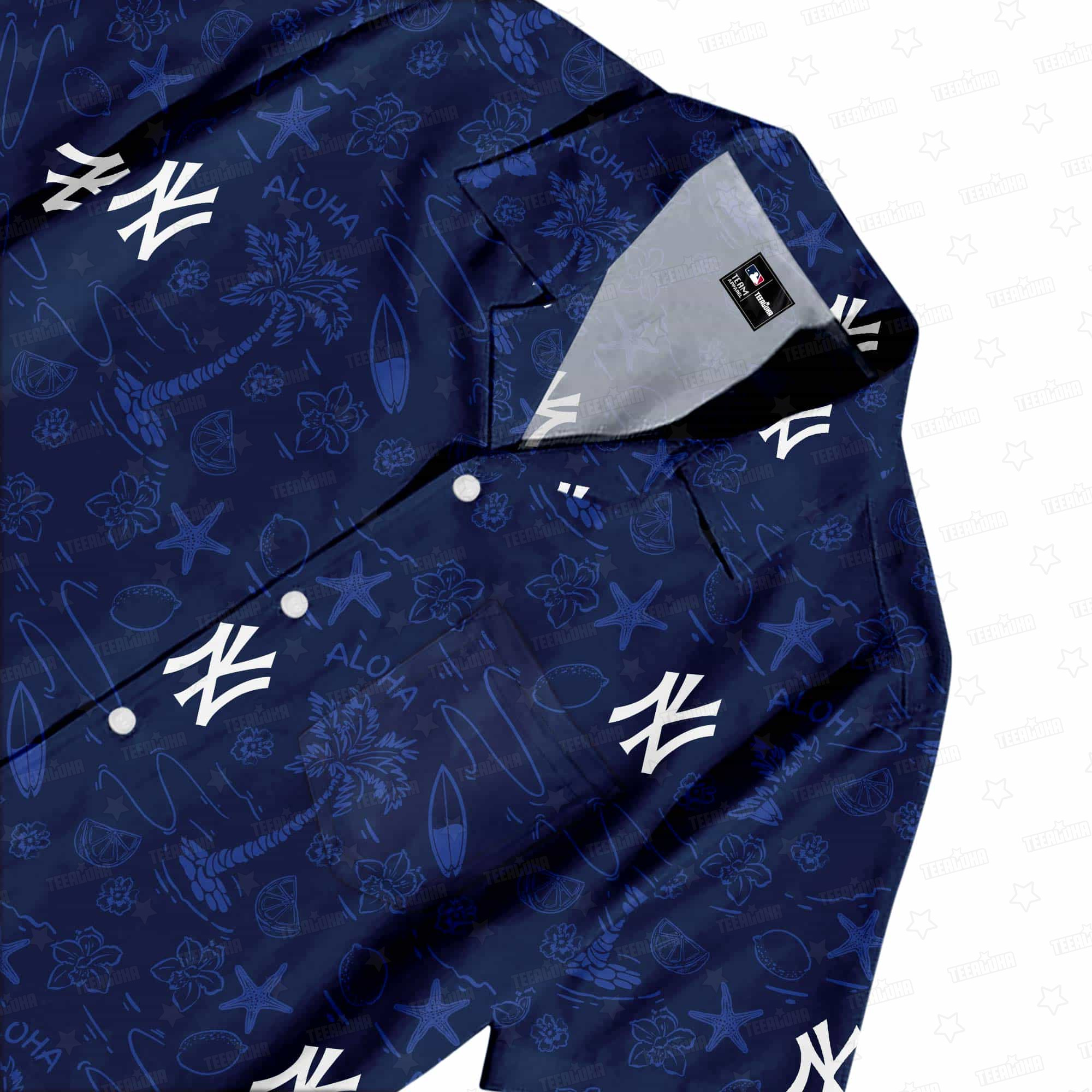 New York Yankees Aloha Paradise Hawaiian Shirt New York Yankees Aloha Paradise Hawaiian Shirt