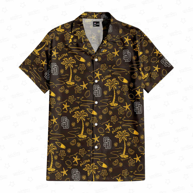 San Diego Padres Circle Aloha Paradise Hawaiian Shirt San Diego Padres Circle Aloha Paradise Hawaiian Shirt