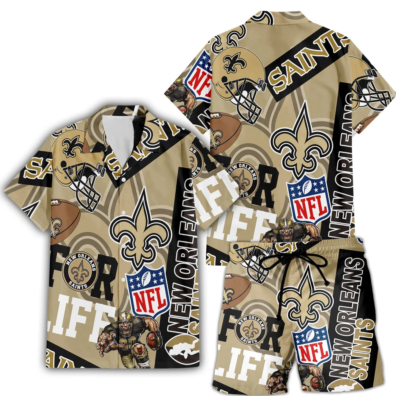 New Orleans Saints For Life Hawaiian Shirt New Orleans Saints For Life Hawaiian Shirt