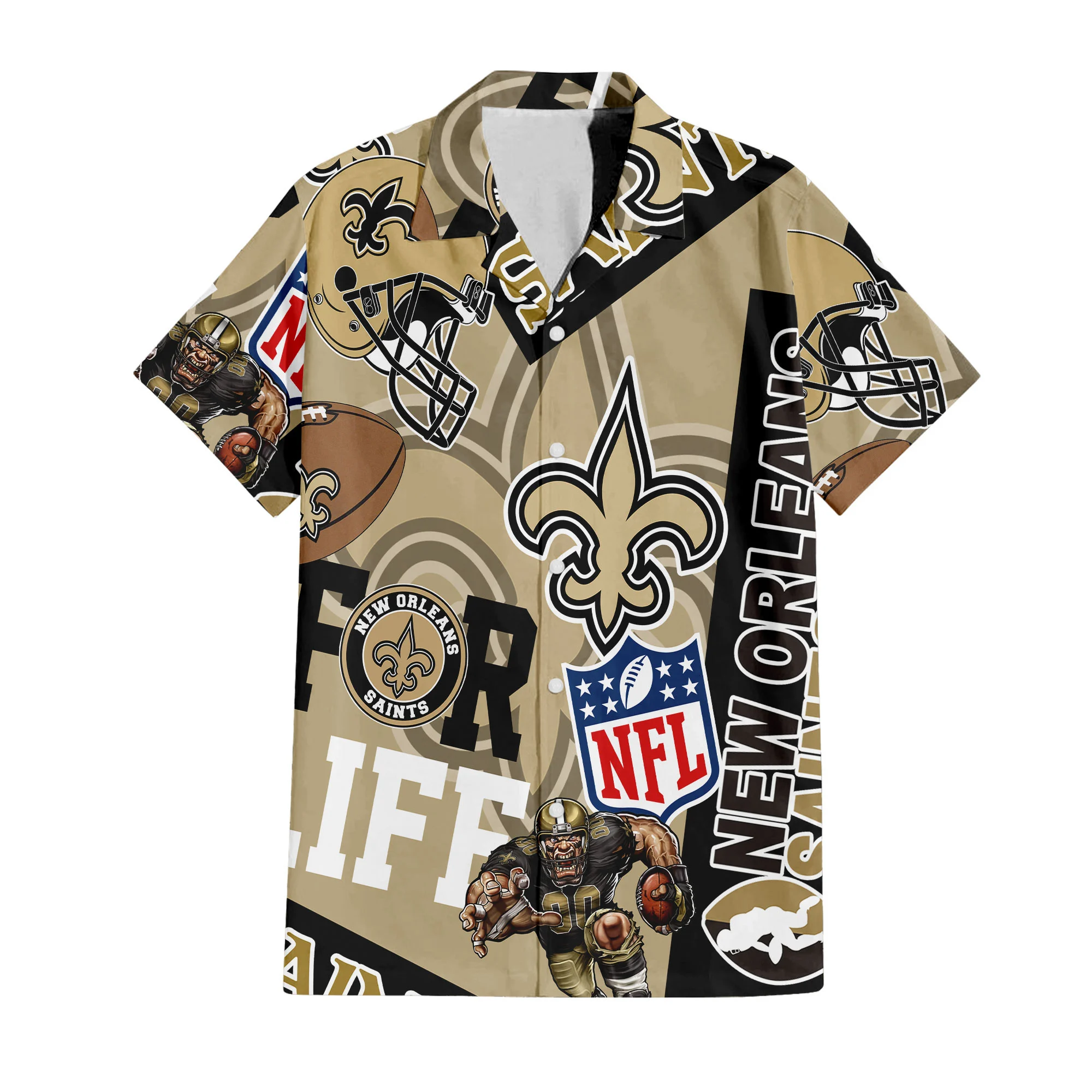 New Orleans Saints For Life Hawaiian Shirt New Orleans Saints For Life Hawaiian Shirt