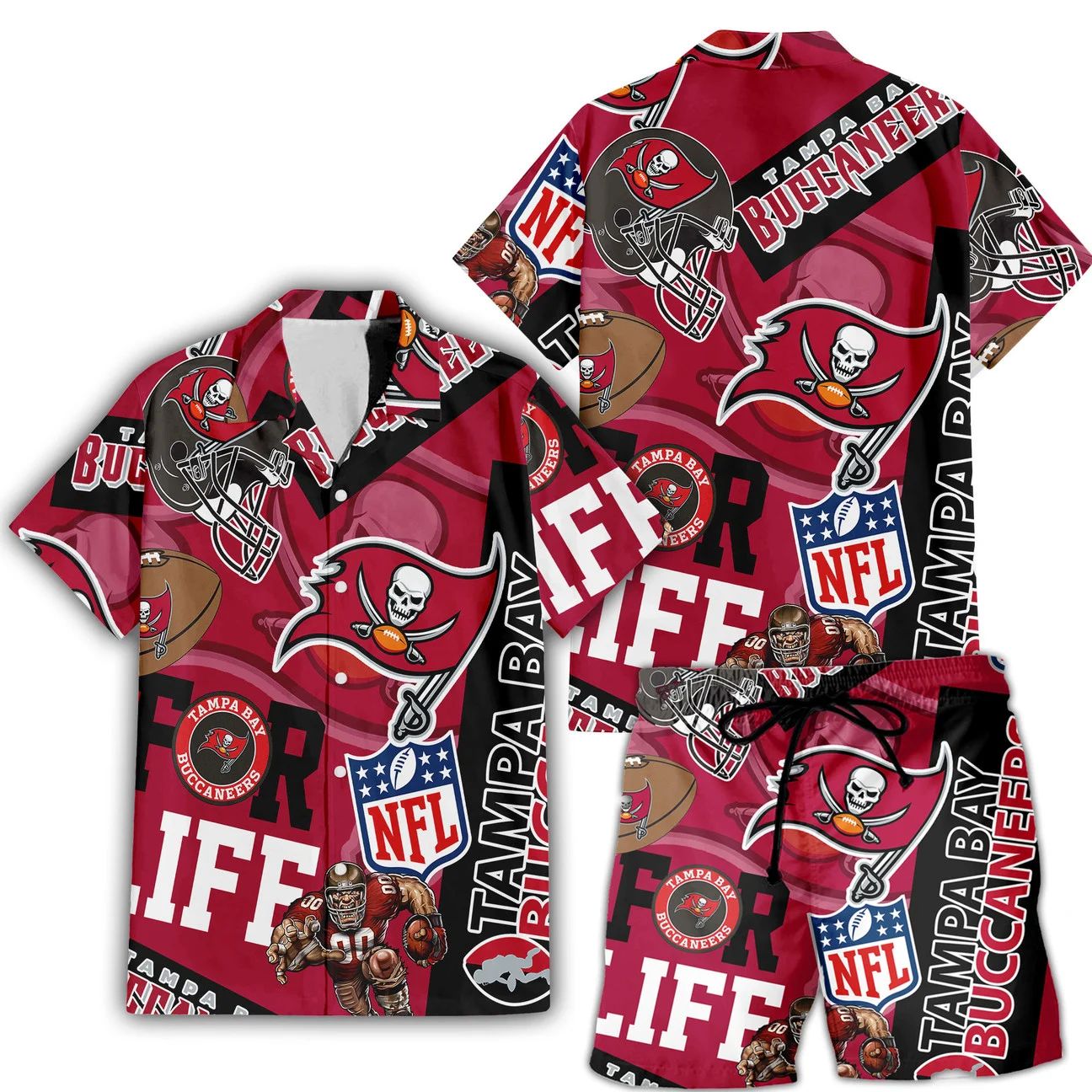 Tampa Bay Buccaneers For Life Hawaiian Shirt Tampa Bay Buccaneers For Life Hawaiian Shirt