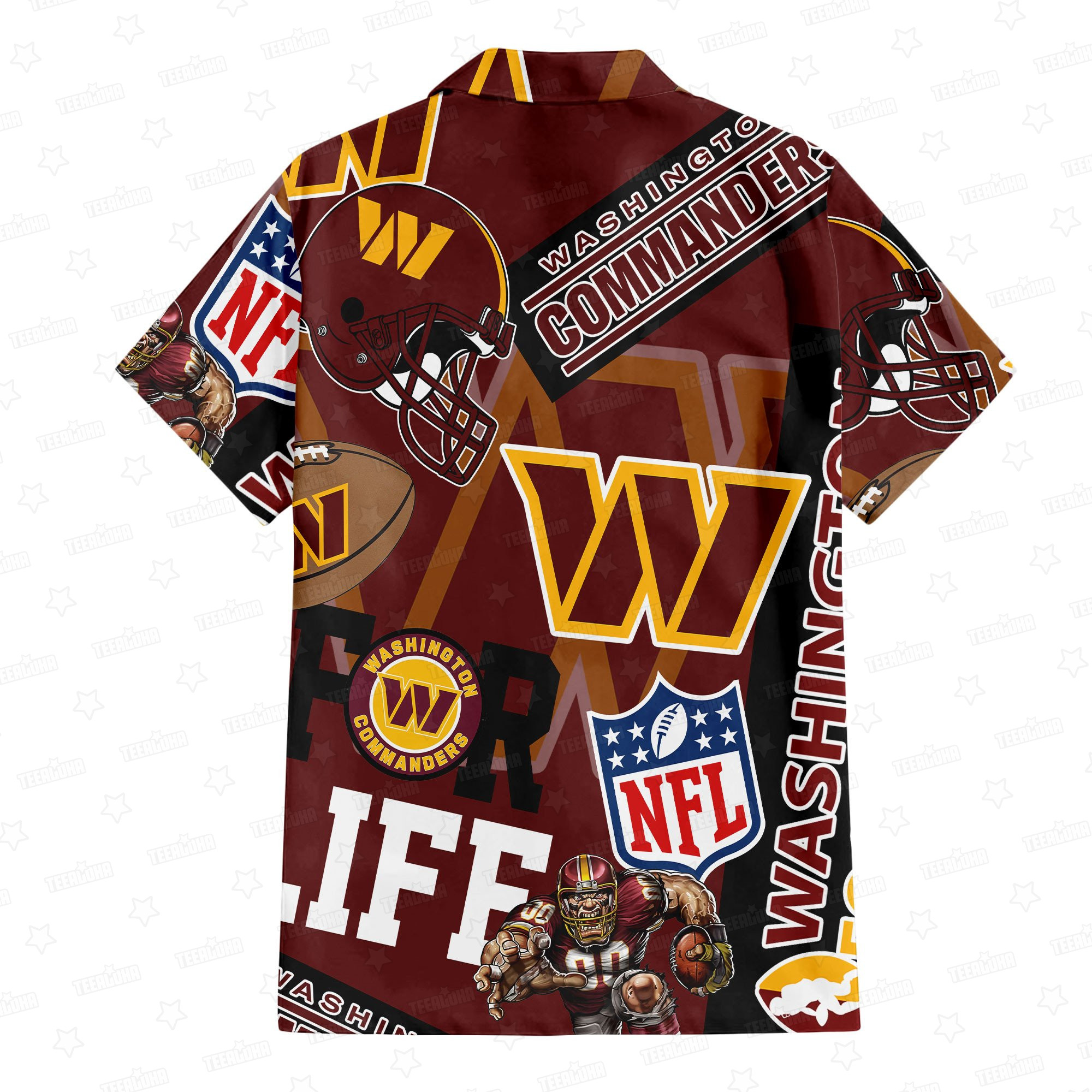 Washington Commanders For Life Hawaiian Shirt Washington Commanders For Life Hawaiian Shirt