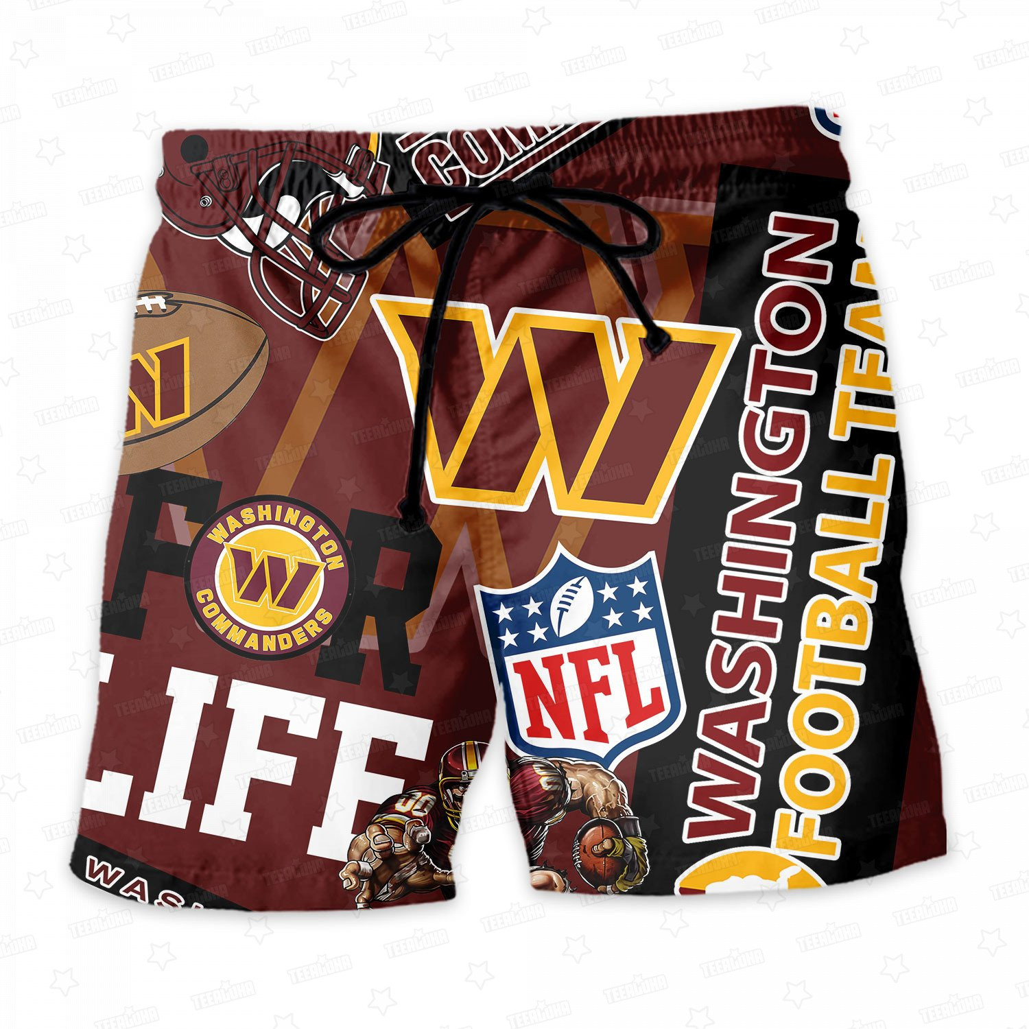 Washington Commanders For Life Hawaiian Shirt Washington Commanders For Life Hawaiian Shirt