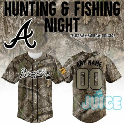 Atlanta Braves Hunting & Fishing Night Custom Camo Jersey